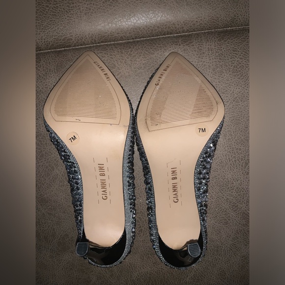 Gianni Bini Womens Multi Studded Design Stiletto Pumps Pewter - Size 7M - Picture 9 of 10